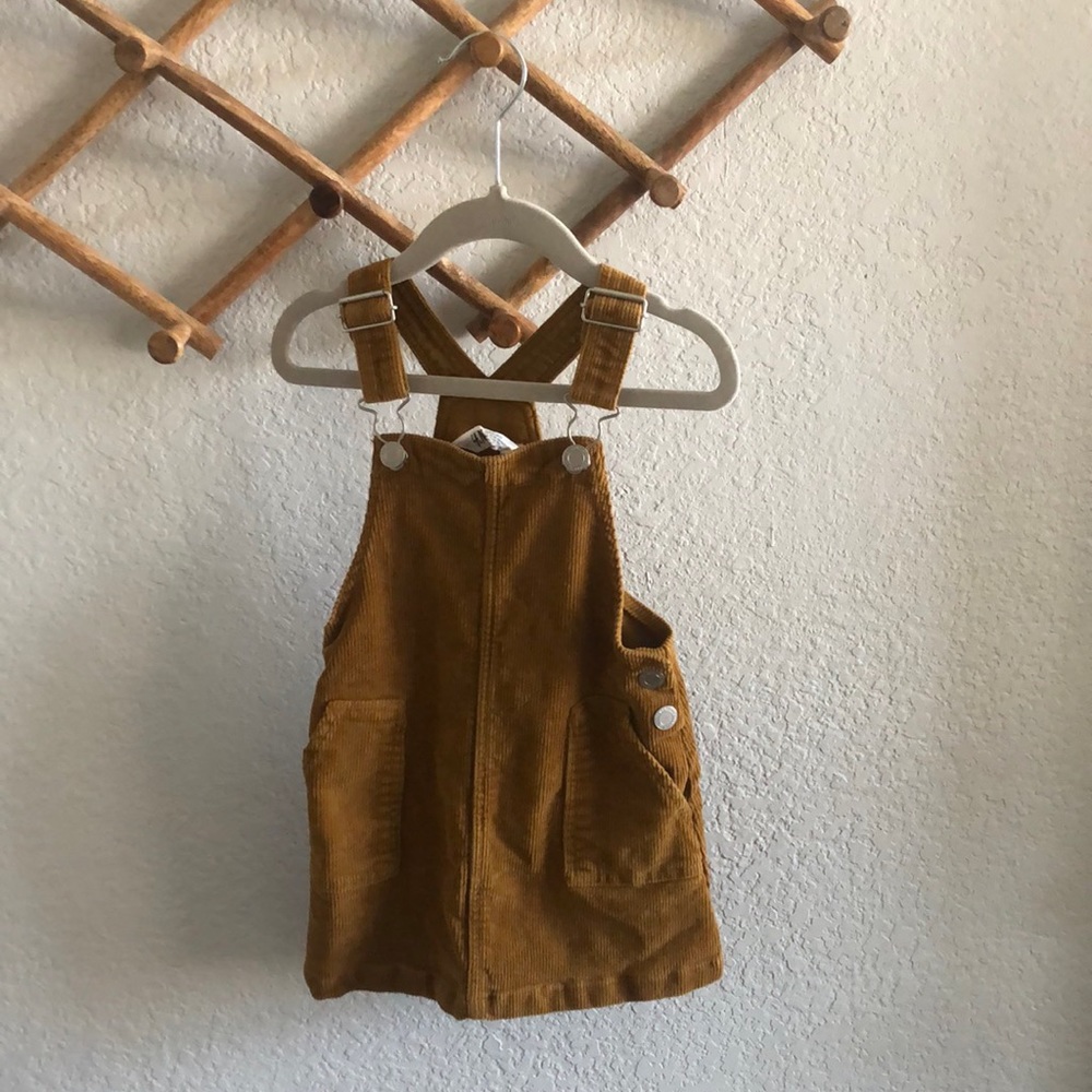 Corduroy dress overalls